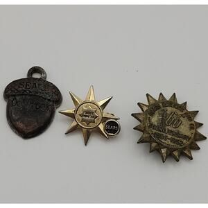 Vintage Sears Lot of 3 Advertisement Lapel Hat Pins Pin Backs Charm Oakbrook